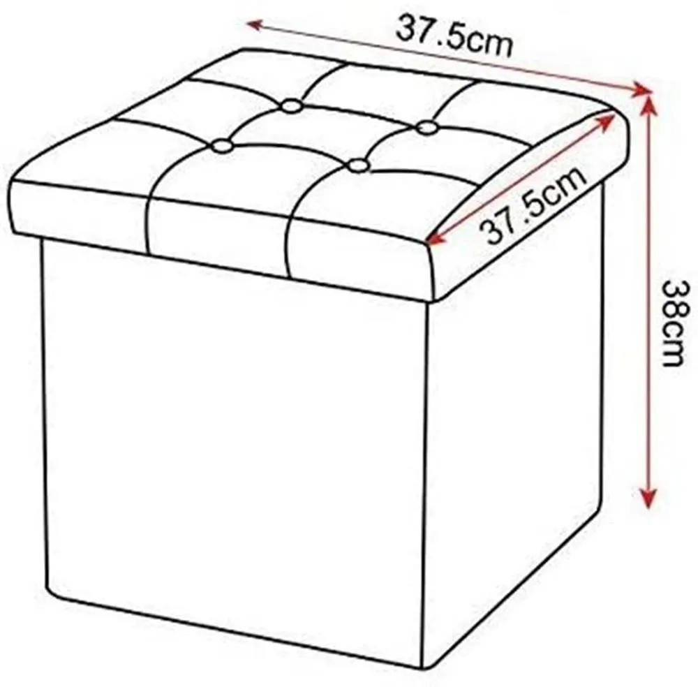 Rootz Foldable Storage Stools Set - Cube Bench - Ottoman Box - Sturdy Structure - Breathable Linen Cover - 37.5cm x 38cm x 37.5cm
