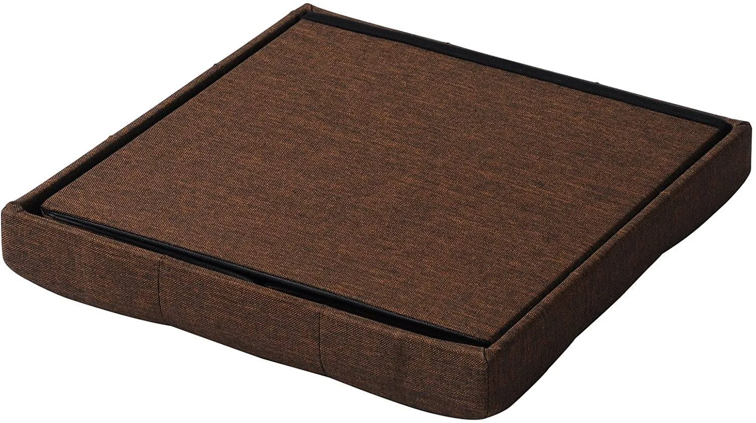 Rootz Storage Stool - Foldable Ottoman - Comfortable Seating - 37.5cm x 38cm x 37.5cm - Brown/Cream White/Dark Gray/Light Gray