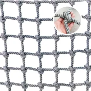 Rope Net Climbing Net for Kids Adult Playground Tree Nylon Play Giant Mesh Heavy Duty Cargo Toddler Climbing Climb Net Netting Nets for Adults Outdoor Swing Set Swingset Ladder Toys(12mm-14cm,1X3m/3.3