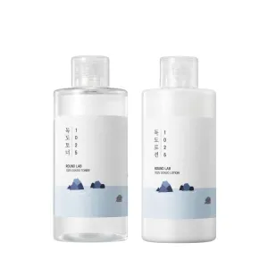 ROUND LAB 1025 Dokdo Toner 150ml Dokdo Lotion 150ml Duo | Hydration Toner, Gentle Exfoliation, Soothing, for Sensitive Skin, Skincare Duo