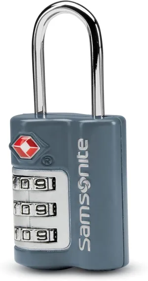 Samsonite 3-Dial Combination Lock, TSA Approved Travel Lock, State Blue