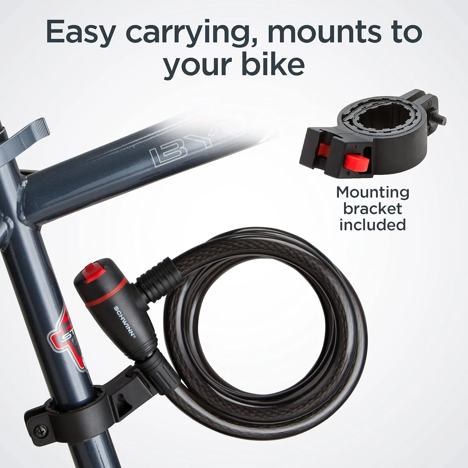 Schwinn Bike Locks, Key Lock U-Lock or Lighted Lock Options, Heavy Duty Anti Theft, Lock for Outdoor Equipment and Bicycle