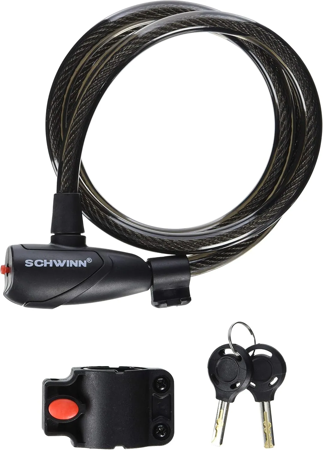 Schwinn Bike Locks, Key Lock U-Lock or Lighted Lock Options, Heavy Duty Anti Theft, Lock for Outdoor Equipment and Bicycle