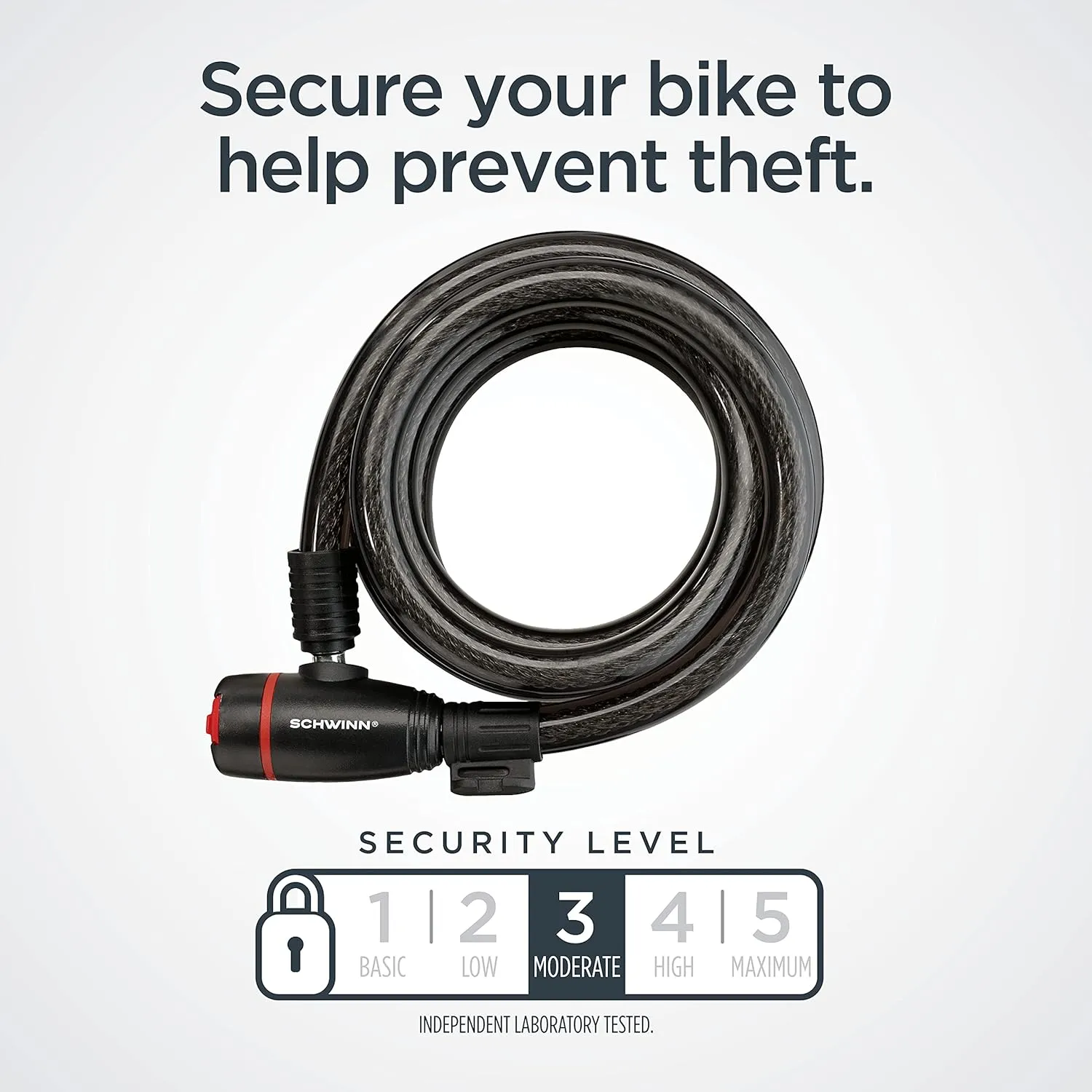 Schwinn Bike Locks, Key Lock U-Lock or Lighted Lock Options, Heavy Duty Anti Theft, Lock for Outdoor Equipment and Bicycle