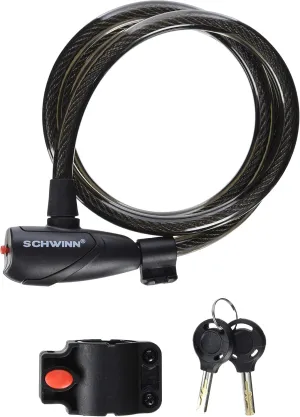 Schwinn Bike Locks, Key Lock U-Lock or Lighted Lock Options, Heavy Duty Anti Theft, Lock for Outdoor Equipment and Bicycle
