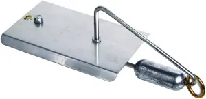 Sea Striker Planers | Fishing Planer with Stainless Steel Blade with Large Brass Ring, Silver