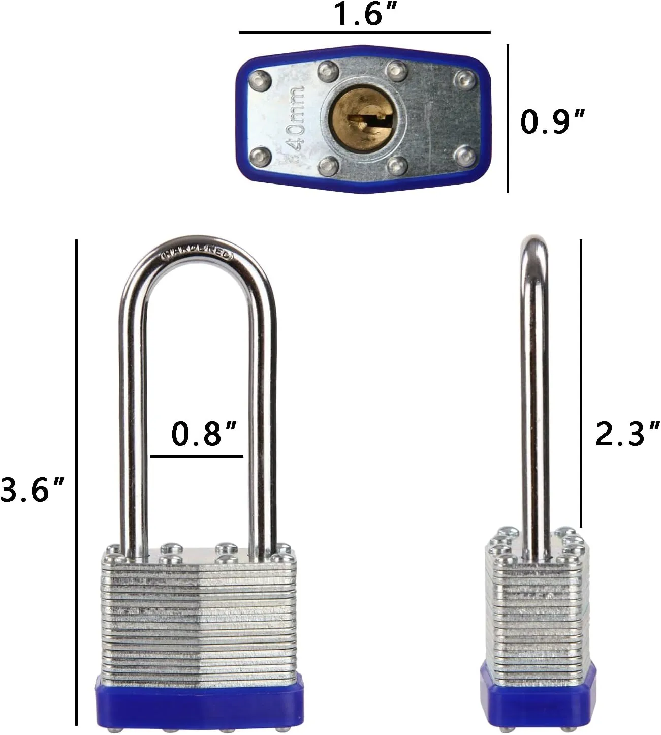 SEPOX® 20-Pcs Pack Keyed-Alike Lock Set | Sturdy Hardened Steel | Long Shank Secure | 1-9/16" 40MM Heavy-Duty Body | Same Keys 2 Pcs Each | Superb for Lockers, Tools Box, Fence
