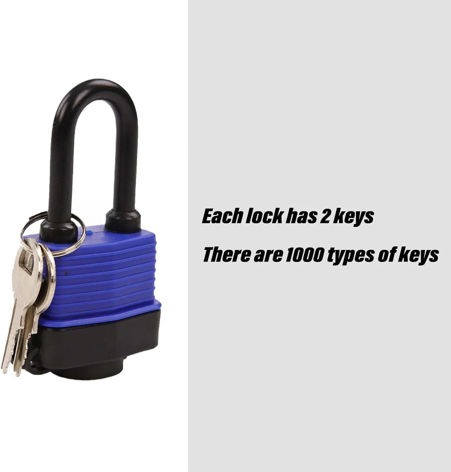 SEPOX® 2Pcs Heavy-Duty 44mm 1.75" Out-Door Padlock Keyed-Alike, Water-Proof Cover, Steel Lock with Same-Key, Weather-Proof Extra-Long-Shackle Anti-Rust, Brass Cylinder for Boat,Fishing, Marine,Fence