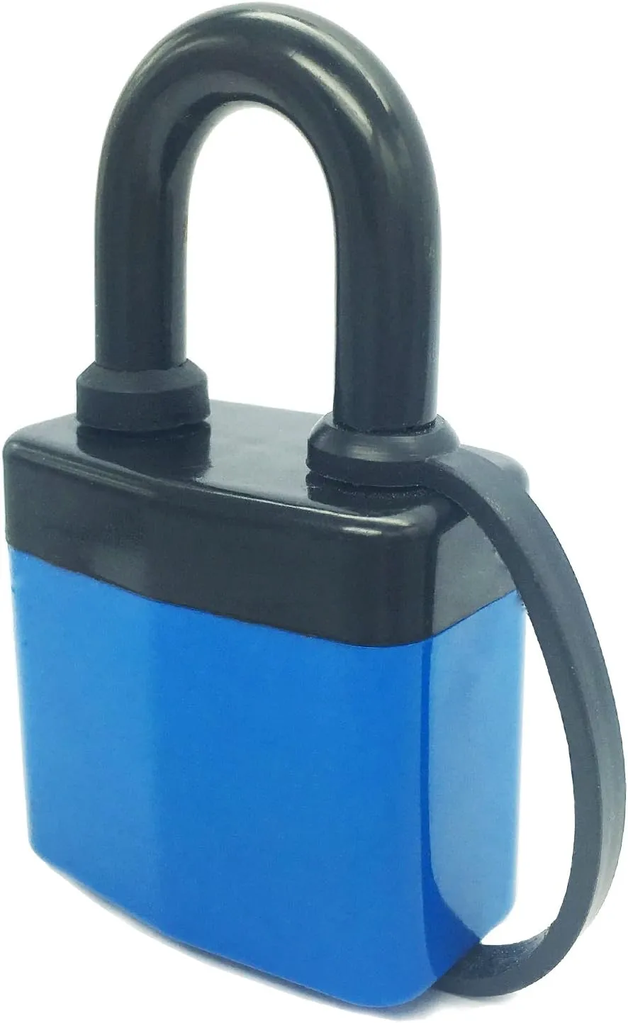 SEPOX® Waterproof & Weather-Resistant Heavy-Duty Outdoor Padlock - Keyed Alike, Triple-Pack, 44mm 1.75-inch with Blue Protective Cover for Maximum Security in Home, Garden Shed, Garage, and Gate
