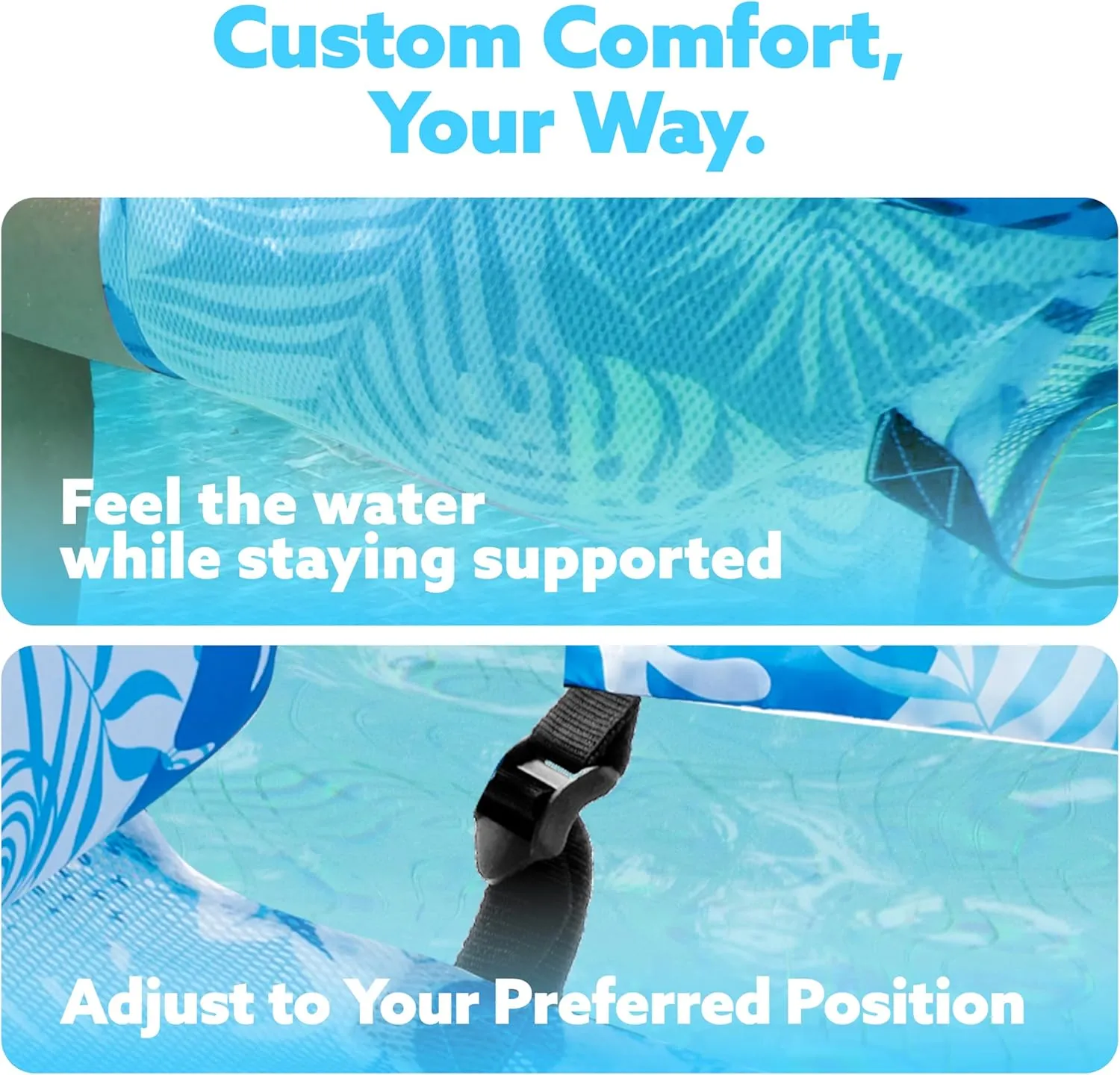 SLOOSH Inflatable Pool Floats Adult,2 Packs Floating Lounge Chairs,Blow up Pool Noodles for Adult Heavy Duty,Floating Chair for Party Summer Water Beach Lake Fun