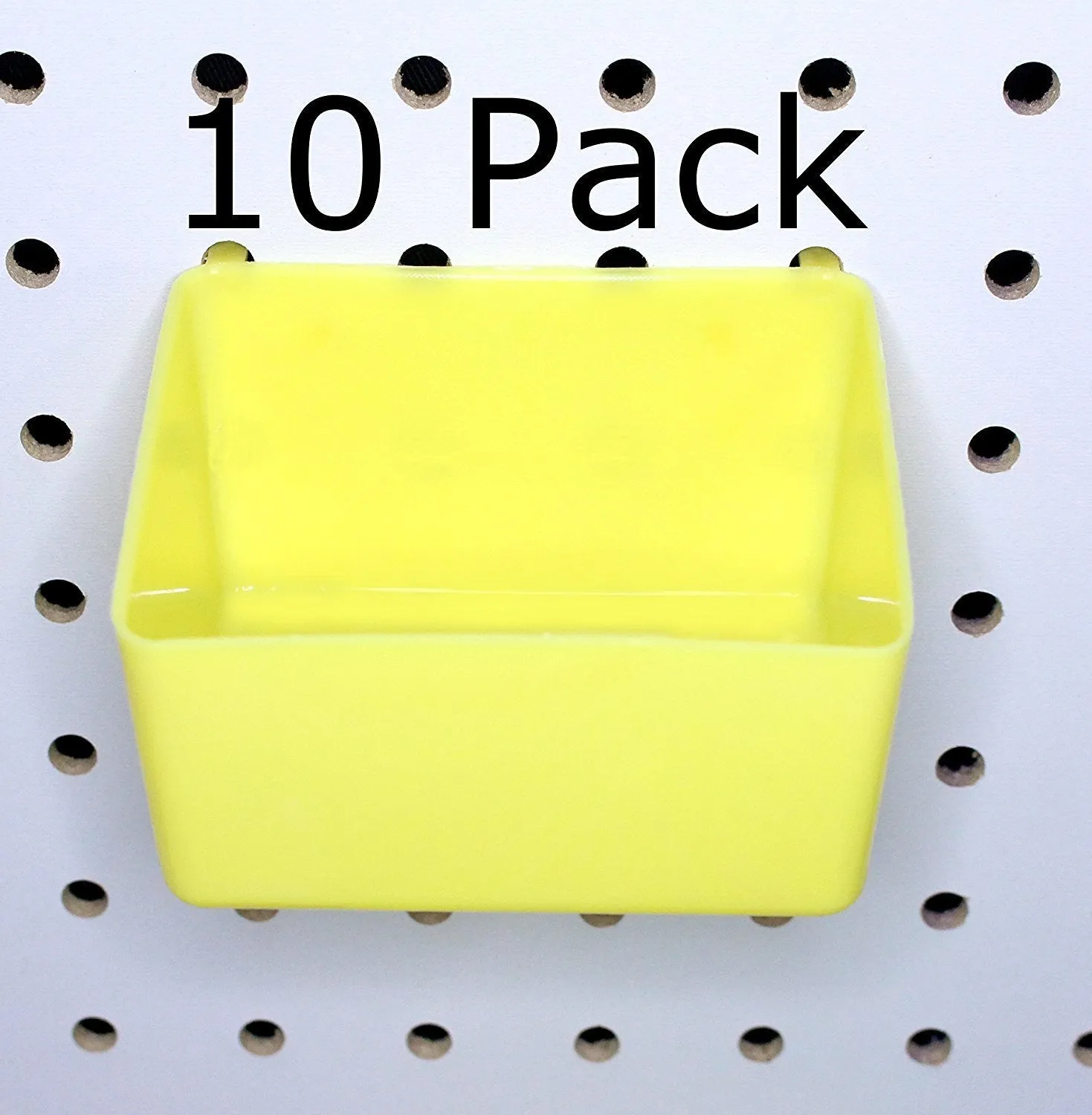 Small Plastic Yellow Pegboard Storage / Parts Bins -Heavy duty -10 Pack