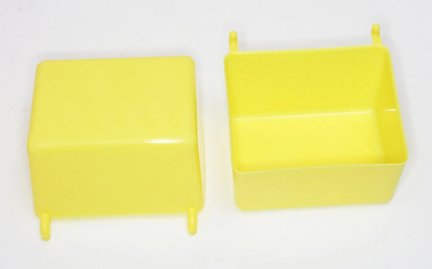 Small Plastic Yellow Pegboard Storage / Parts Bins -Heavy duty -10 Pack