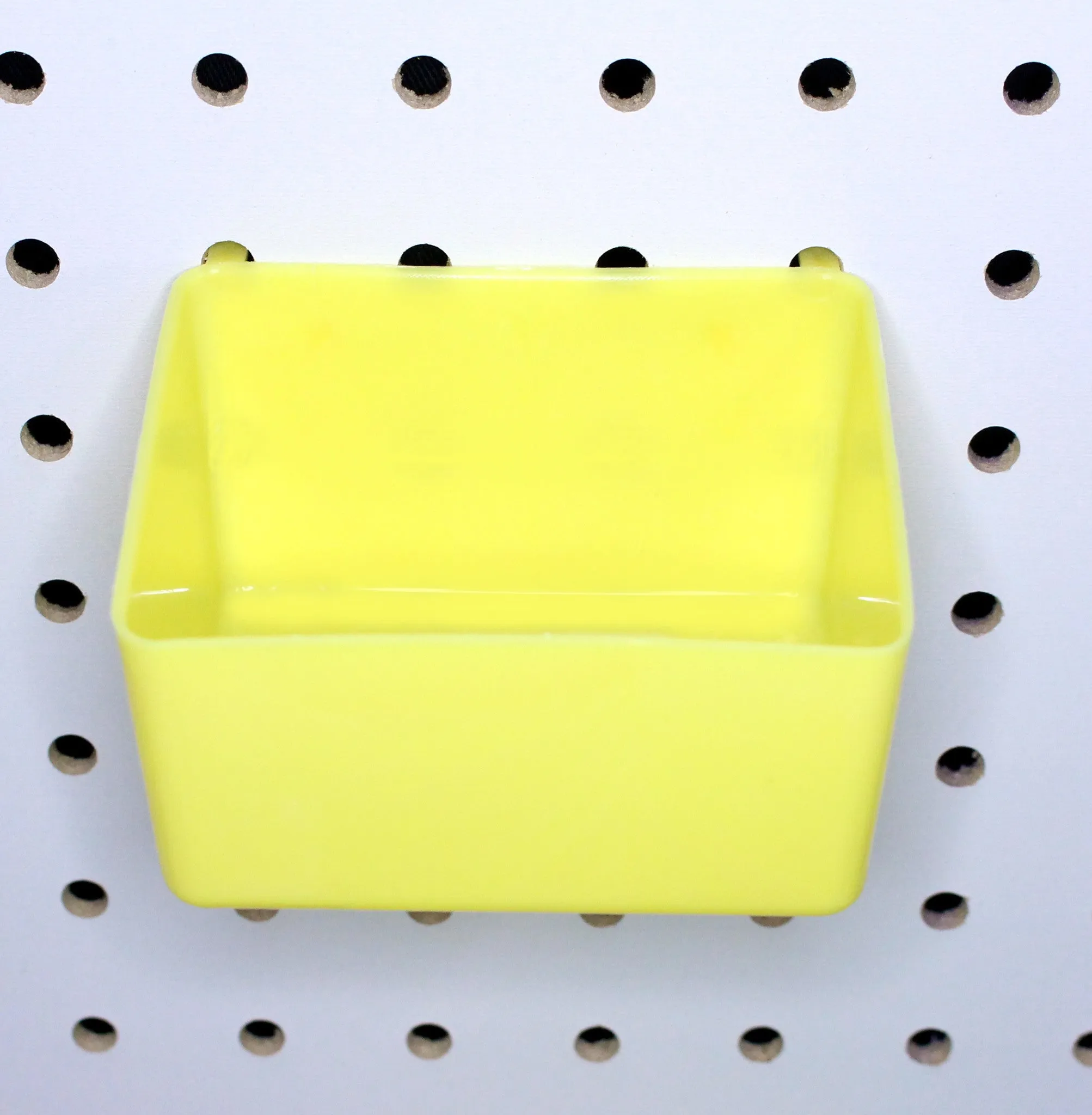 Small Plastic Yellow Pegboard Storage / Parts Bins -Heavy duty -10 Pack