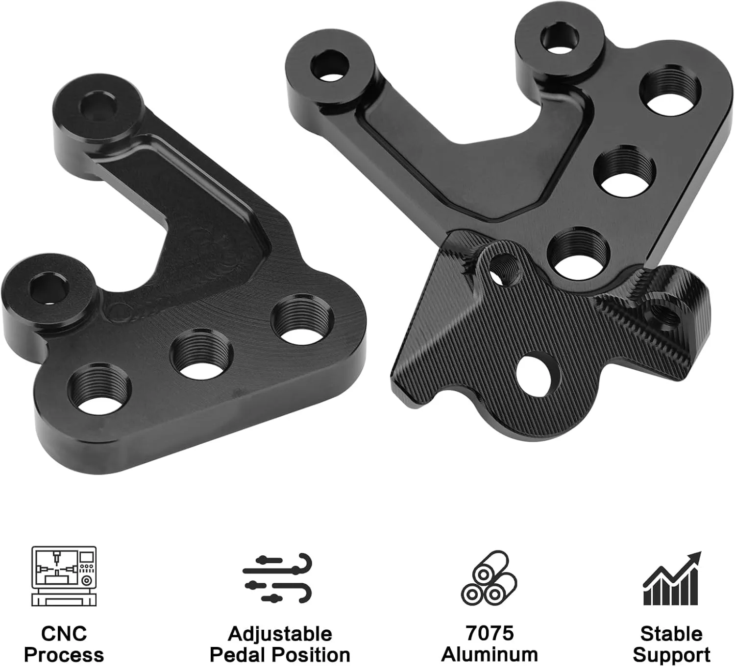 SMOTECC Surron Foot Peg Brackets, Electric Bike CNC Motorcycle FootPeg Pedal Bracket Compatible with Sur Ron Light Bee X/Sur Ron Light Bee S -Black