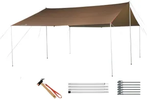 Snow Peak TP-842S HD Tarp Shield Recta, L Pro Set, for 8 People, Large, Outdoor Camping
