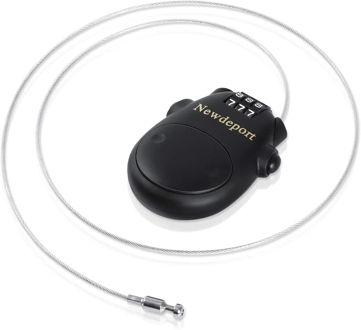 Snowboard Cable Lock: 29.5 Inch Retractable Steel Cable - Bike, Helmet, Luggage, Stroller, Travel & Mini Ski Lock - Black
