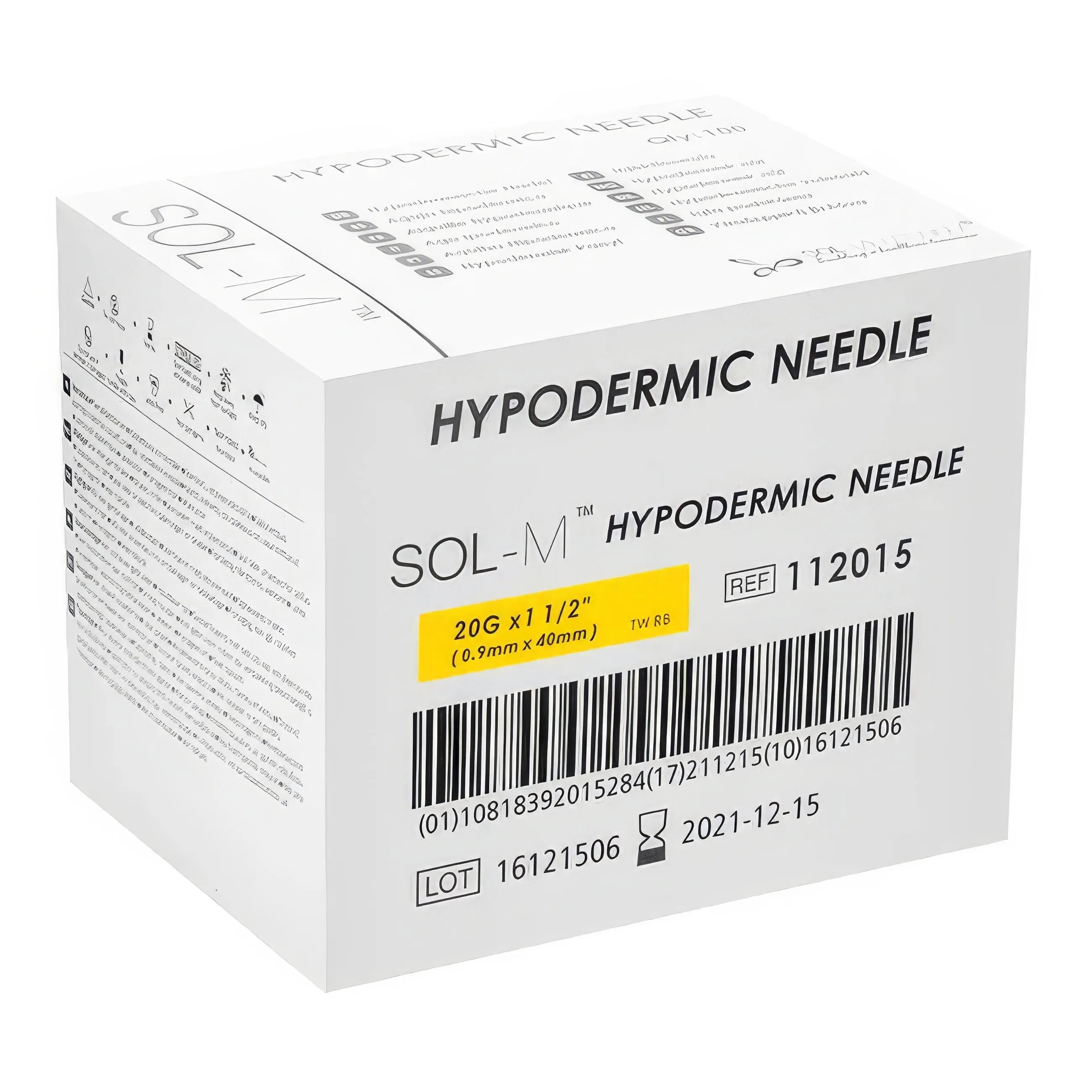 Sol-M Hypodermic Needle 20G 38mm