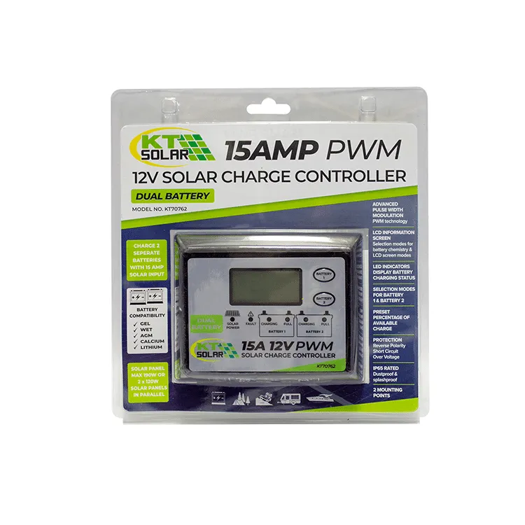 Solar Charge Regulator PWM, 15Amp Dual by KT Solar