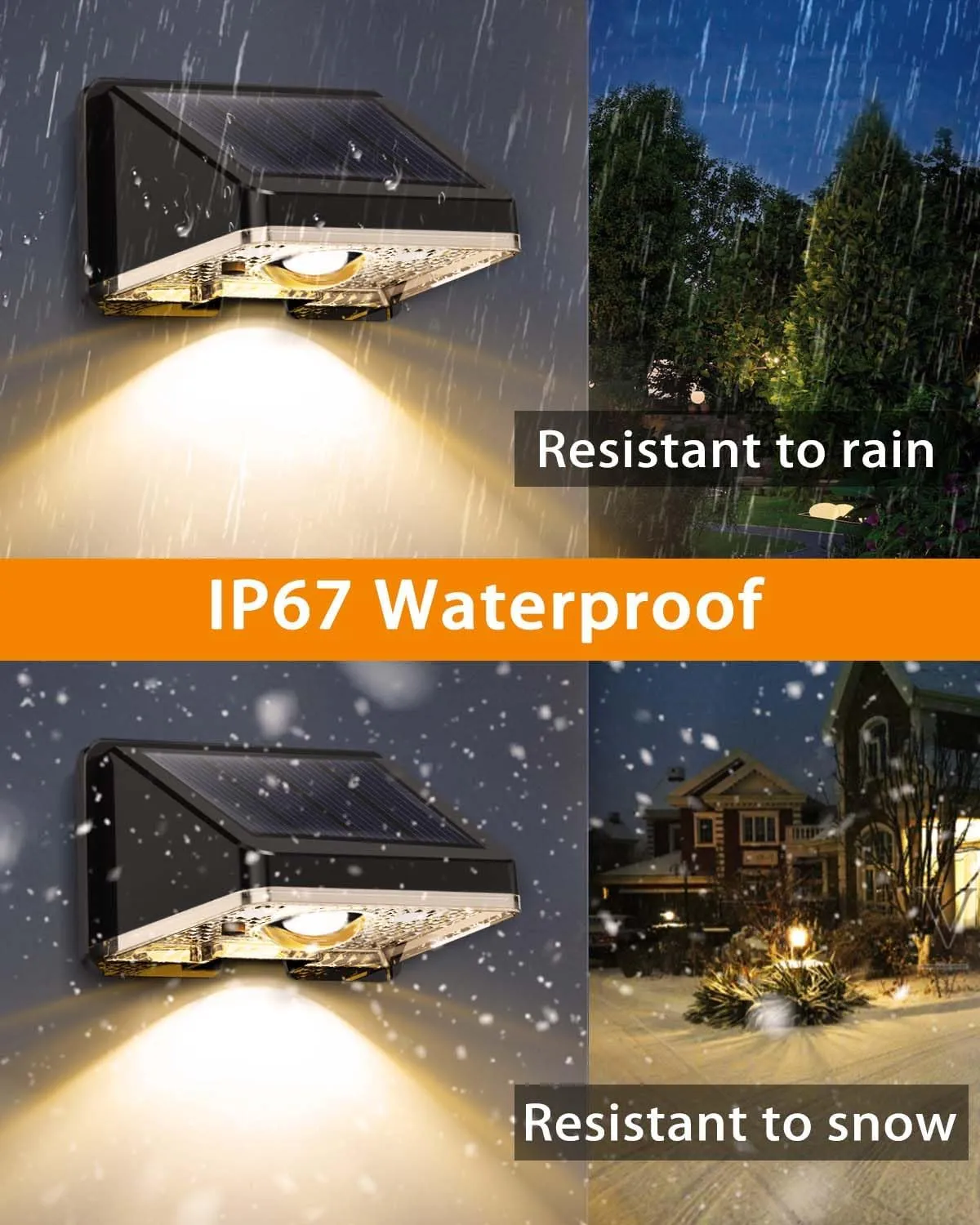 Solar Fence Lights Outdoor 12-Pack | IP67 Waterproof Wall Lights | Dusk to Dawn Auto-On/Off, Easy to Install | Decorative Solar Lights for Deck, Patio, Yard, Step, Garage, Pool (Warm White)