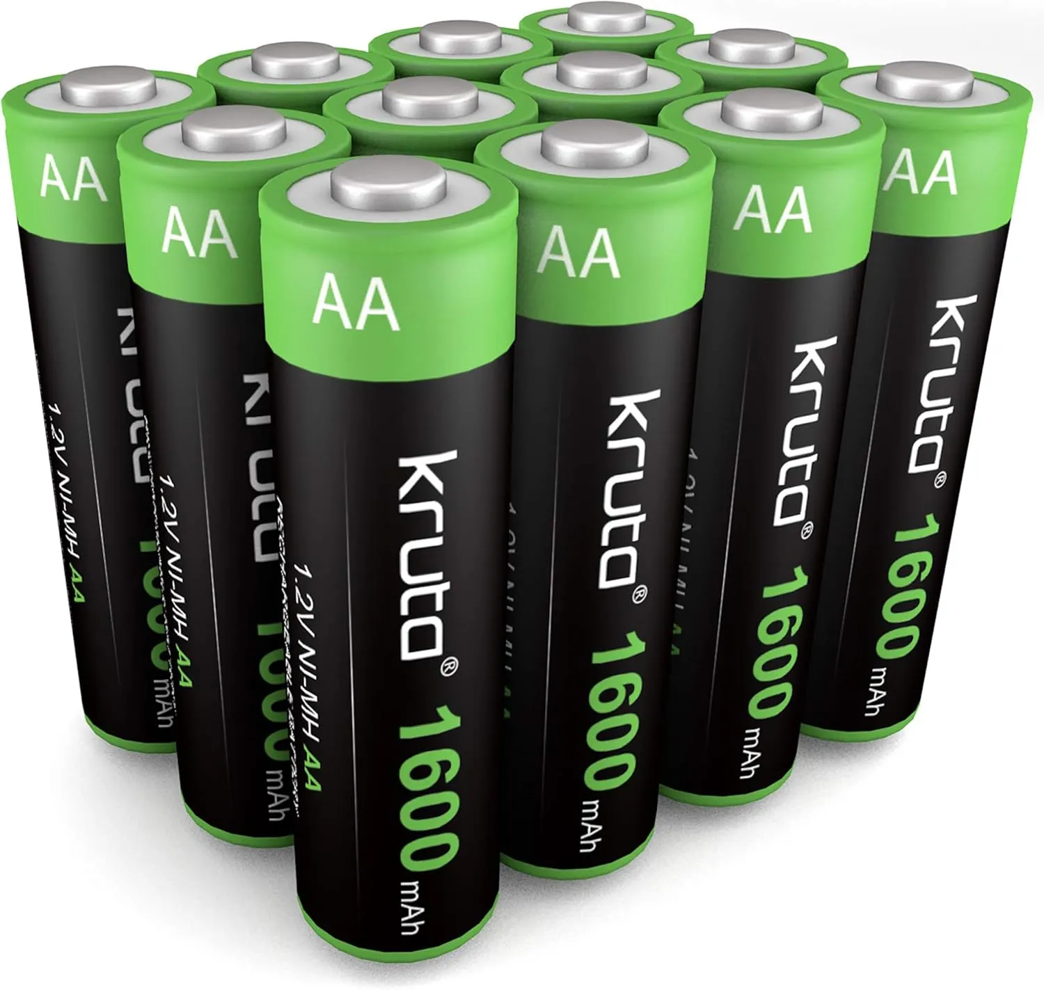 Solar Lights Batteries AA 1600mah High Capacity 1.2V Ni-MH Rechargeable AA Solar Battery for Outdoor Solar Lights, Battery String Lights, TV Remotes, Wireless Mouses, Radio, Flashlight