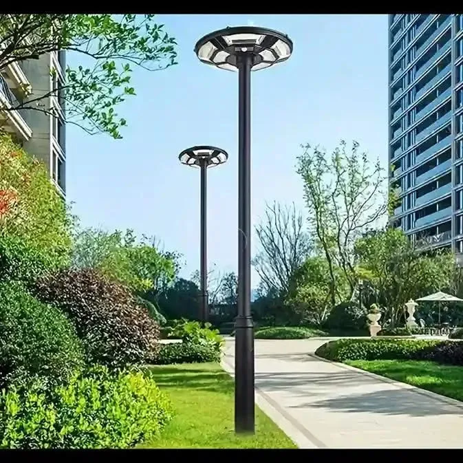 Solar Outdoor Light UFO Garden Pole And Wall Street Lights For Home, Yard, Farmhouses with Remote (150W, Cool White)