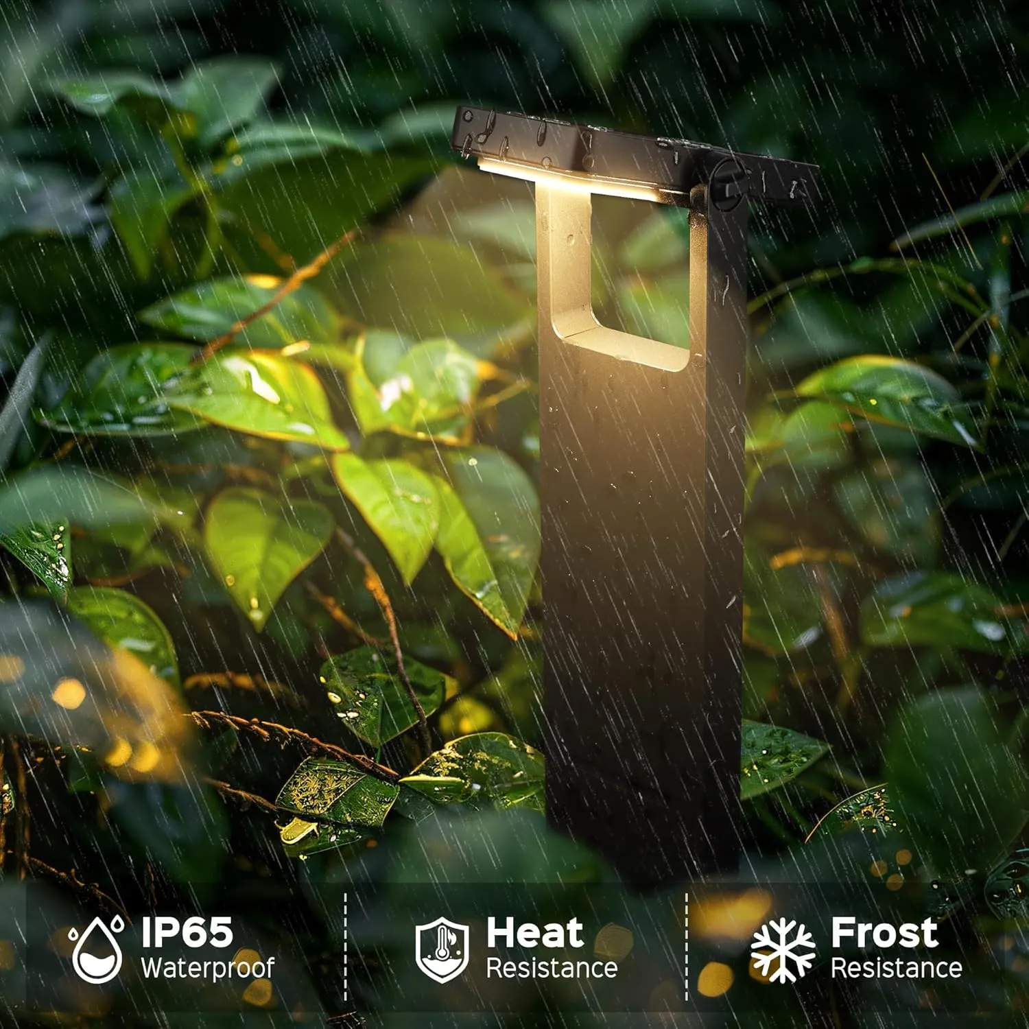 Solar Pathway Lights Outdoor 4 Pack, 360° Adjustable Panel, 4 Modes Warm/Cool White, 12H Solar Powered Path Lights, IP65 Waterproof Landscape Lighting for Walkway Yard Garden