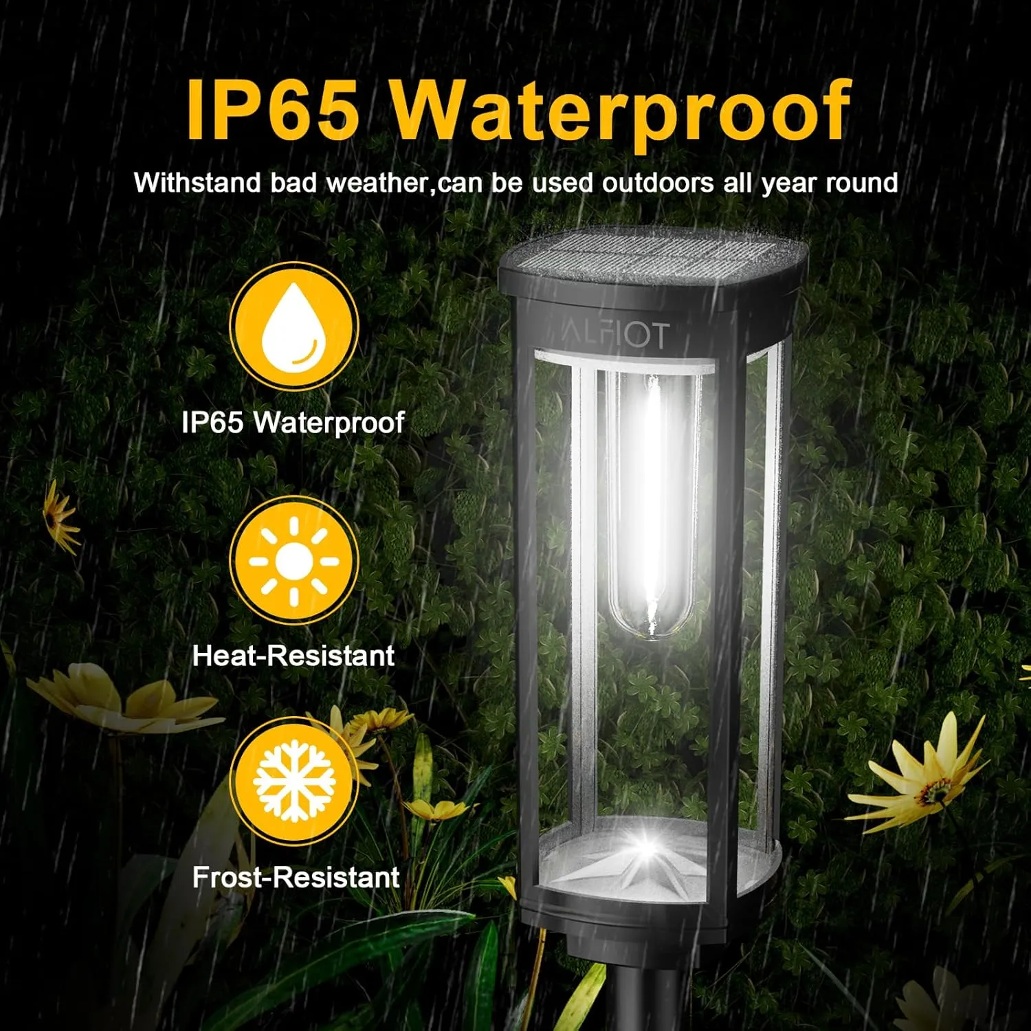 Solar Pathway Lights Outdoor Waterproof 4 Pack Upgraded Solar Walkway Landscape Lighting Outside Driveway Lights,Auto On/Off for Yard Lawn Patio (Cool White)