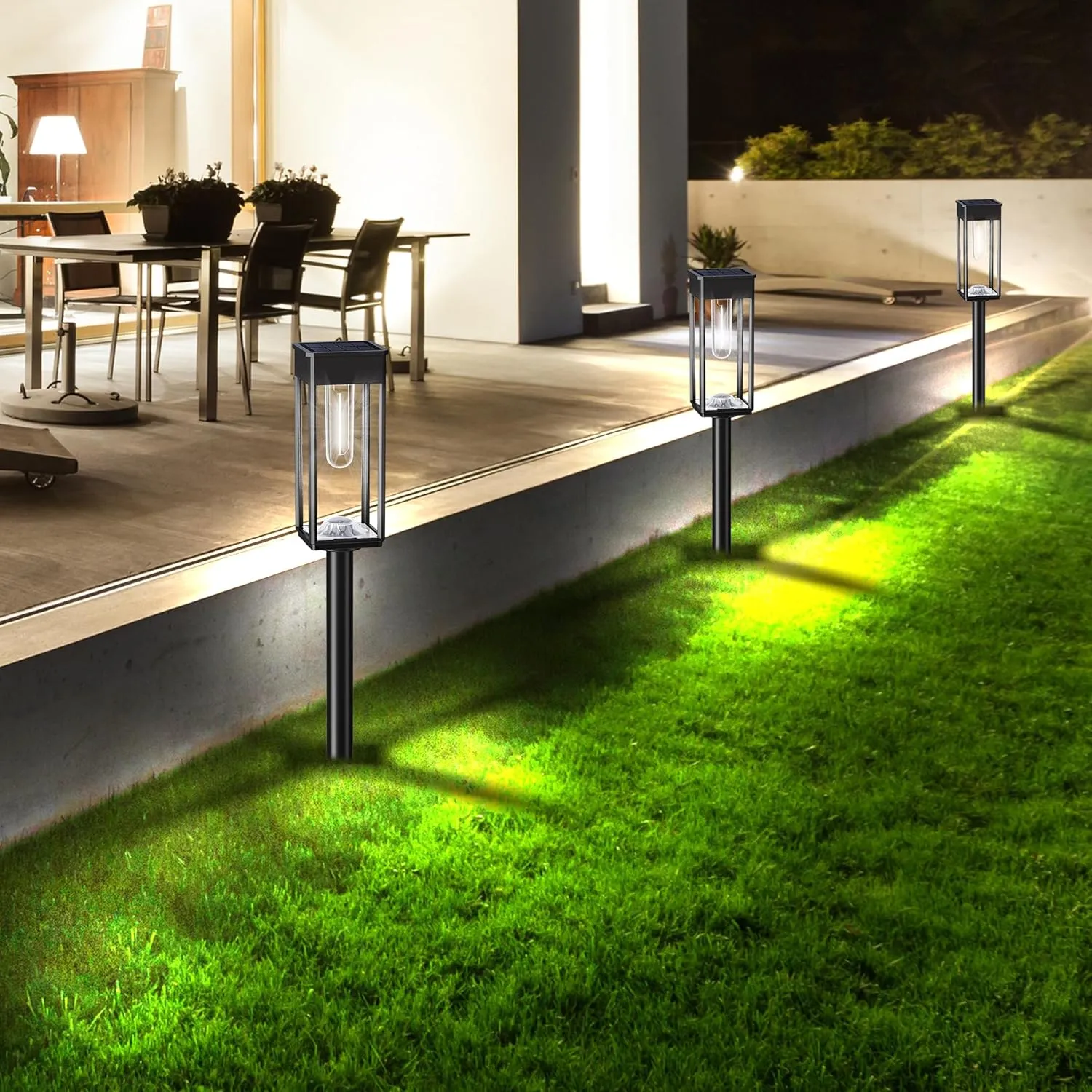 Solar Pathway Lights Outdoor Waterproof, 6 Pack 6500K LED Solar Powered Walkway Lights 12hrs Landscape Light for Yard Lawn Garden Patio Driveway Outside, Cool White