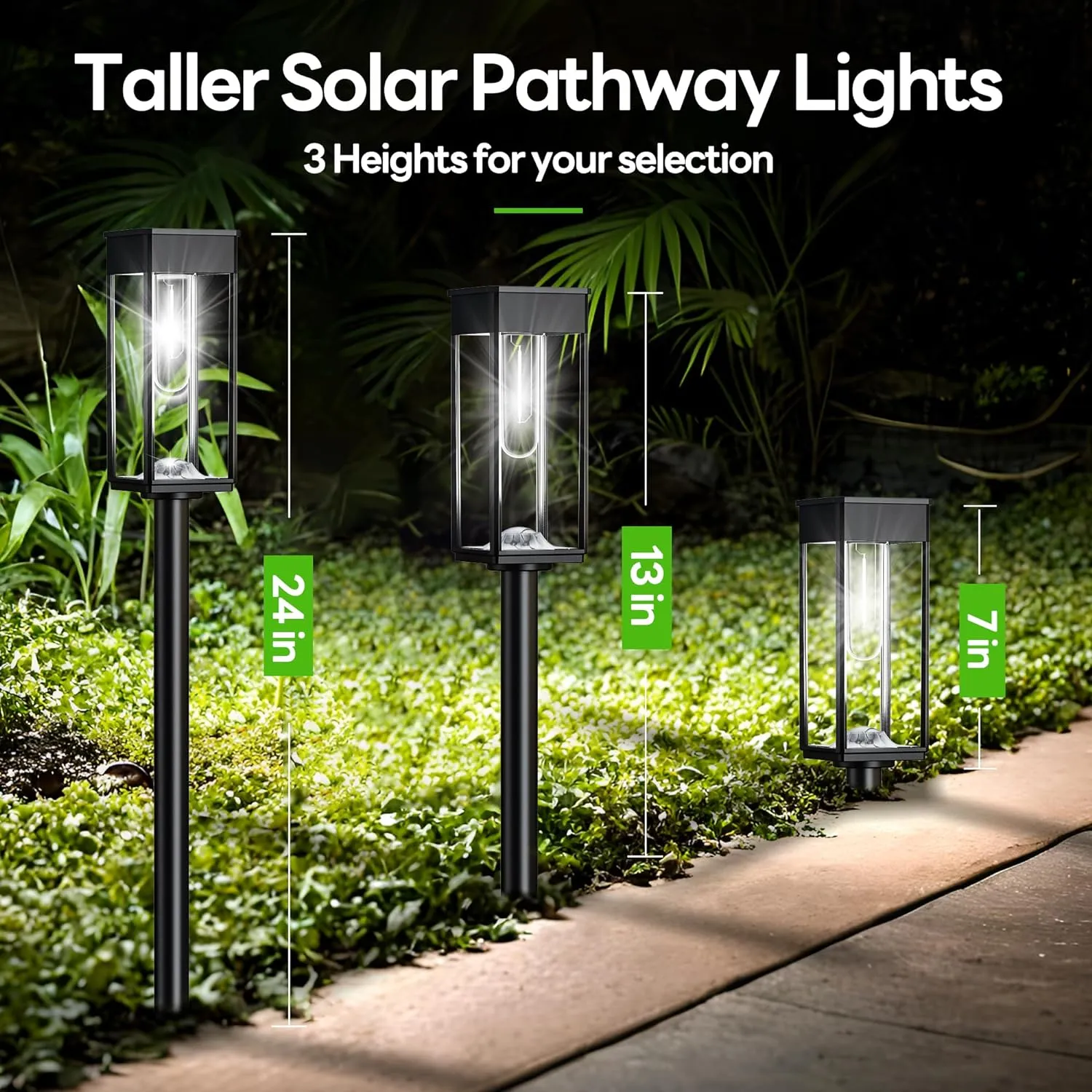 Solar Pathway Lights Outdoor Waterproof, 6 Pack 6500K LED Solar Powered Walkway Lights 12hrs Landscape Light for Yard Lawn Garden Patio Driveway Outside, Cool White