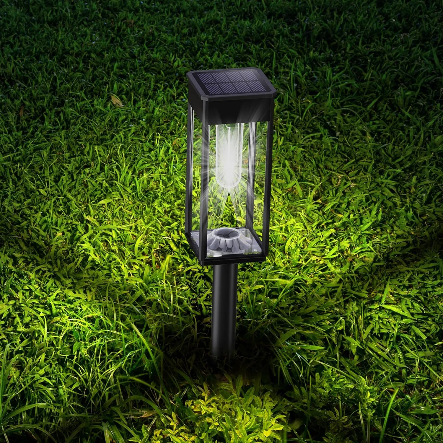 Solar Pathway Lights Outdoor Waterproof, 6 Pack 6500K LED Solar Powered Walkway Lights 12hrs Landscape Light for Yard Lawn Garden Patio Driveway Outside, Cool White