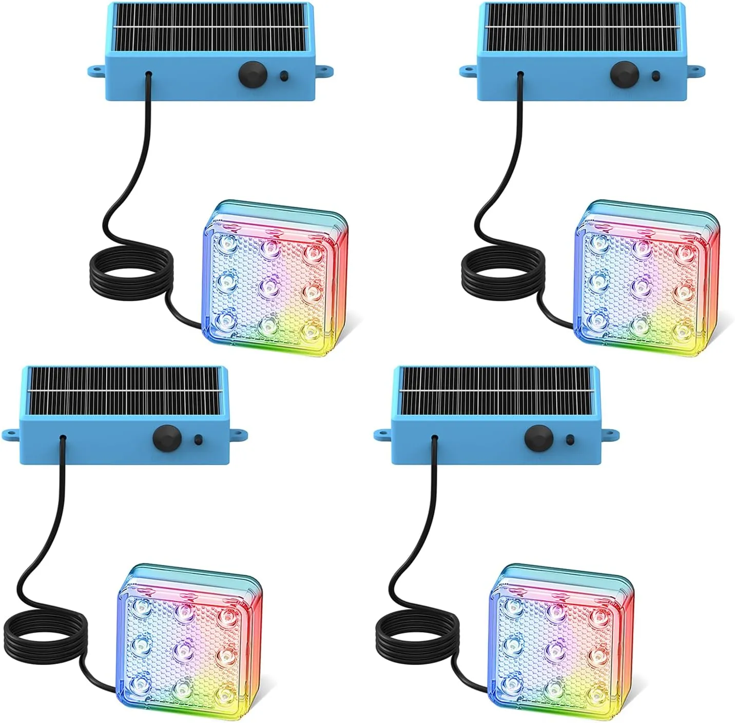 Solar Pool Lights, Pool Lights, 10-Color 4-Mode Light Sensing LED，Underwater Swimming Lighting with Timer Off, 2025 Submersible Pool Lights for Above Ground In-ground Inflatable Pool-4 Pack