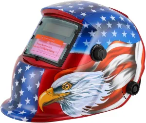 Solar Powered Welding Helmet,Auto Darkening Professional Hood with Adjustable Shade Range 4/9-13 for Mig Tic
