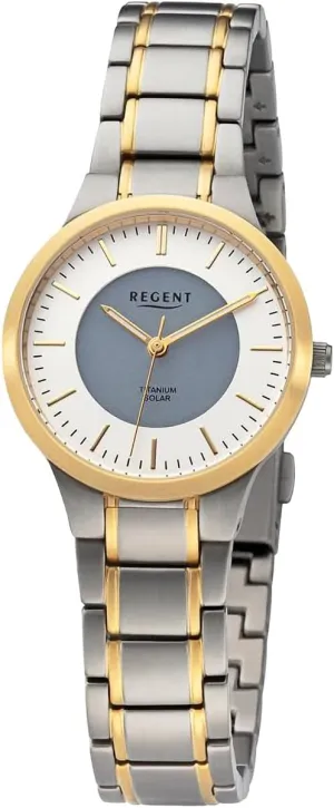 Solar Watch Titanium Regent Women's Metal Strap Diameter 30 mm (Silver), bracelet