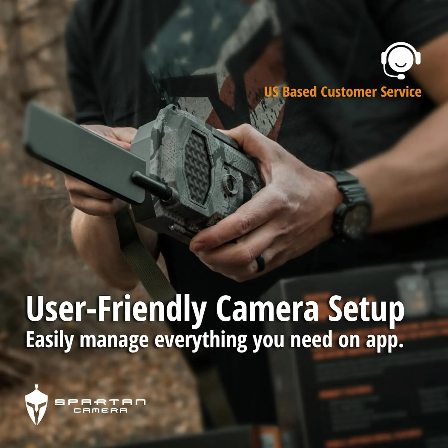 Spartan Camera 2025 Upgrade GoCam2 Cellular APP Control Trail Camera, 4G LTE, 1080P Video, FHD Photos, No Glow, Night Vision, Motion Activated, IP65 Water Resistant (Spartan Areus, Multi-Carrier)