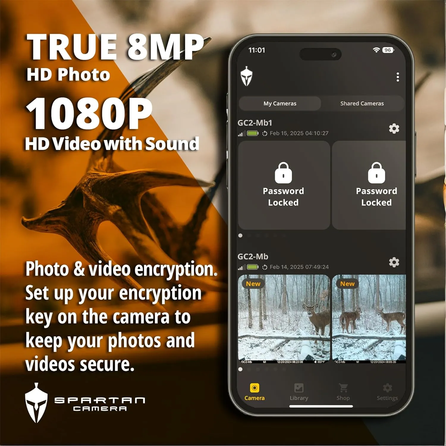 Spartan Camera 2025 Upgrade GoCam2 Cellular APP Control Trail Camera, 4G LTE, 1080P Video, FHD Photos, No Glow, Night Vision, Motion Activated, IP65 Water Resistant (Spartan Areus, Multi-Carrier)