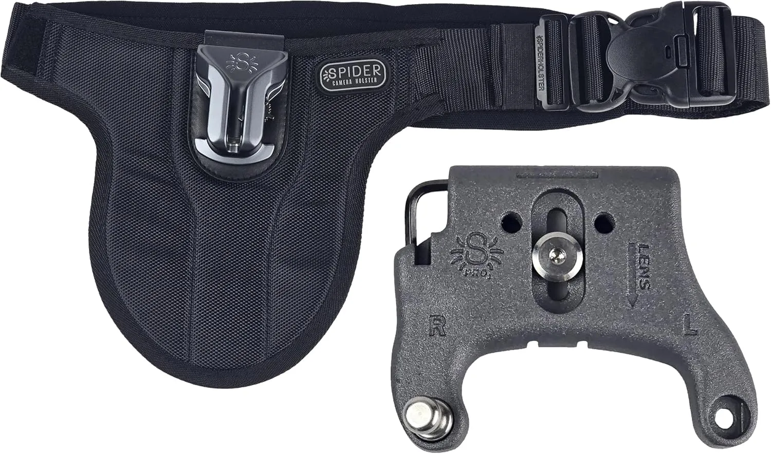 Spider Holster – SpiderPro DSLR Single Camera System v2 for Carrying ONE Professional Camera and Heavy Gear Featuring Belt with Built-In Self-Locking Camera Holster for Secure Quick-Draw Camera Access