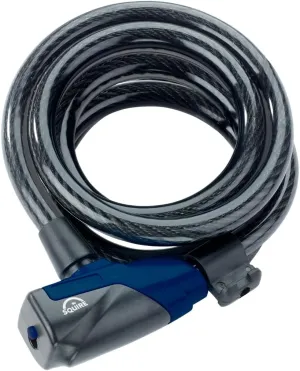Squire Locks Kilda 12/1800 Integrated Bicycle Cable Lock – Tough Lightweight Cable Bike Lock – 1800 mm Locking Length – 12 mm Diameter Steel Cable – Includes 3 Keys