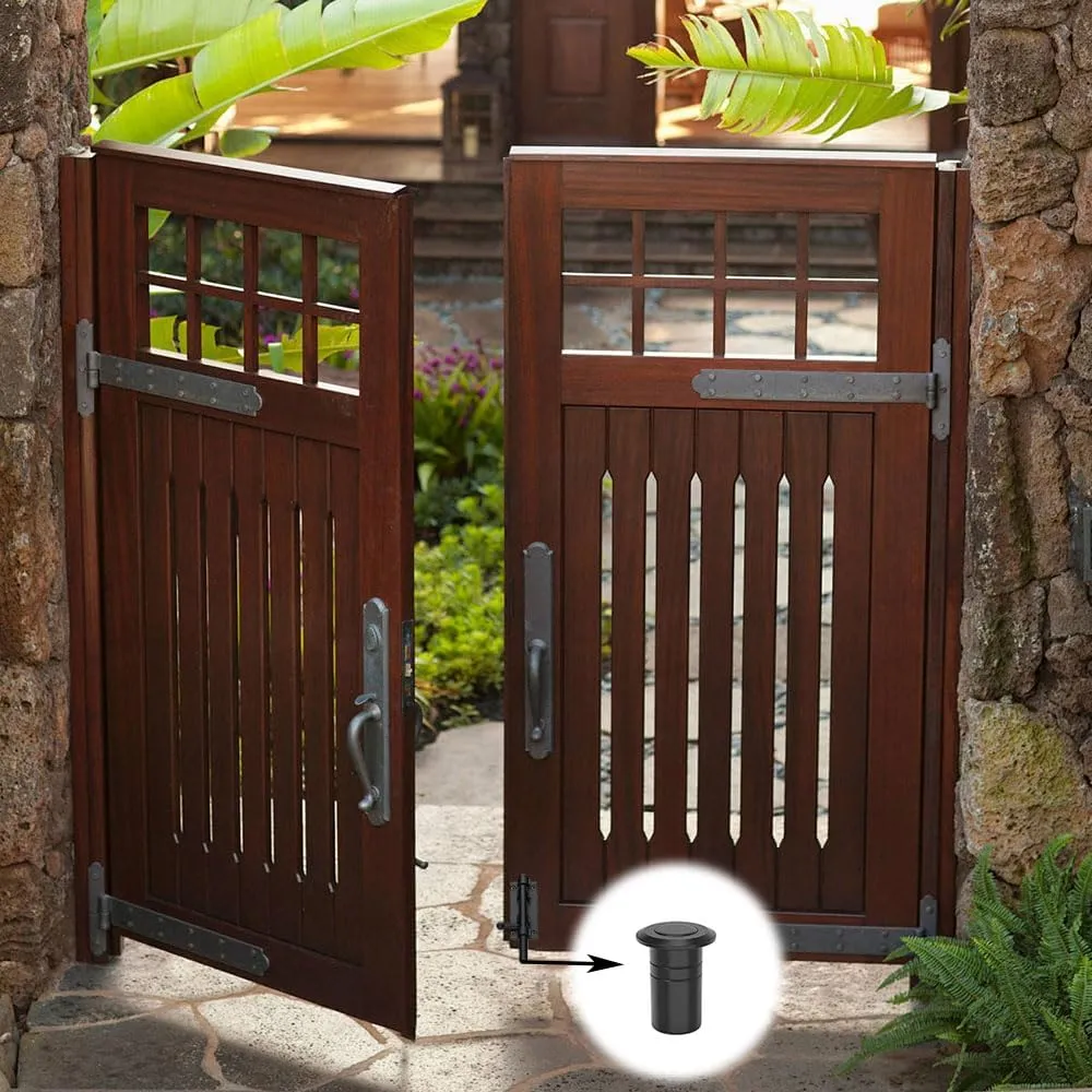 Stainless Steel 8-Inch Black Barrel Bolt Latch Fence/Barn/Dog House/Bedroom Barrel Door Latch