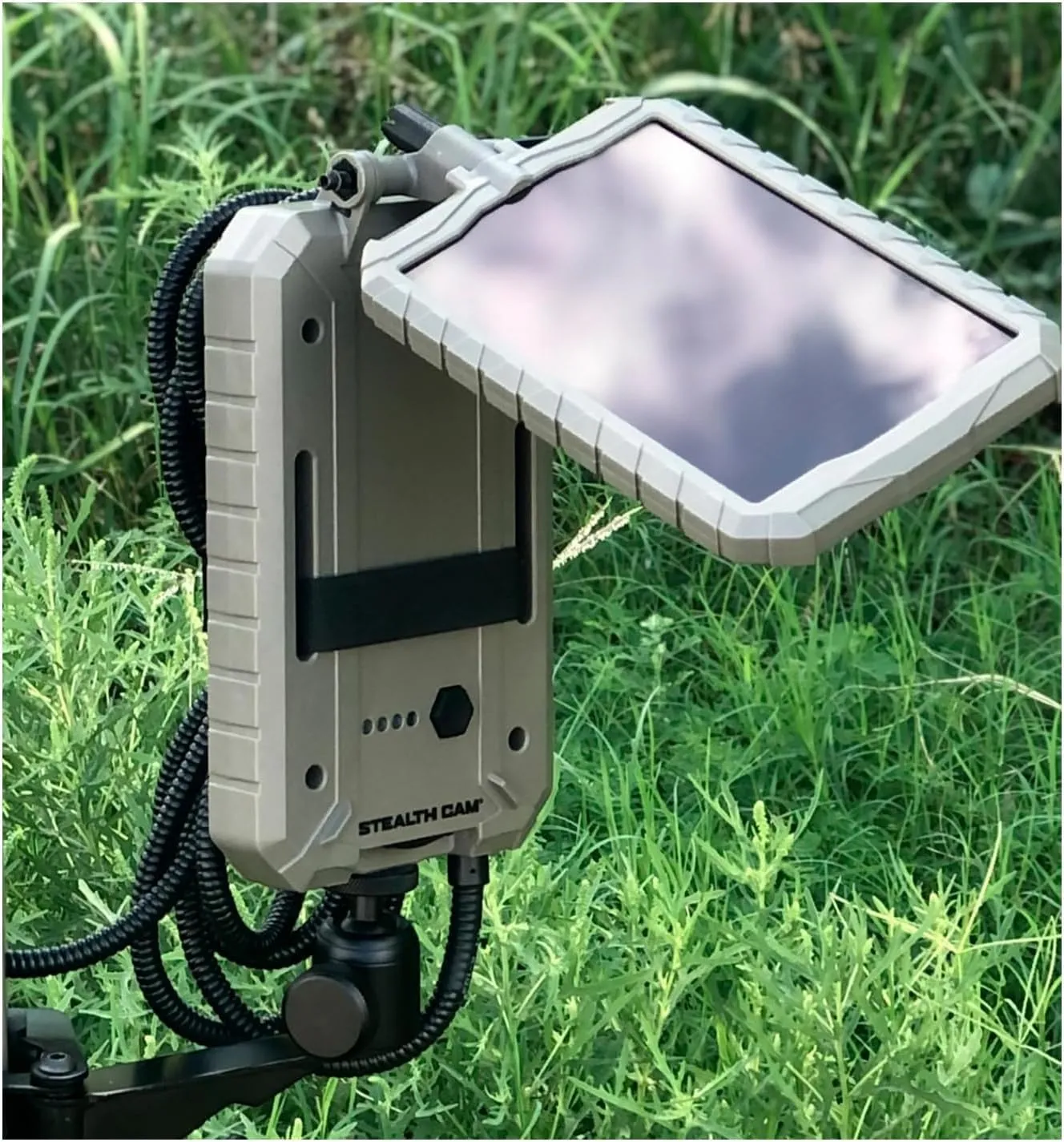 Stealth Cam Deceptor MAX Dual Sim 40MP Photo & 1440P QHD Video No-Glo LED Hunting Cellular Trail Camera and Sol-Pak Solar Battery Pack, Available on AT&T & Verizon