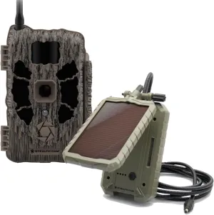 Stealth Cam Deceptor MAX Dual Sim 40MP Photo & 1440P QHD Video No-Glo LED Hunting Cellular Trail Camera and Sol-Pak Solar Battery Pack, Available on AT&T & Verizon