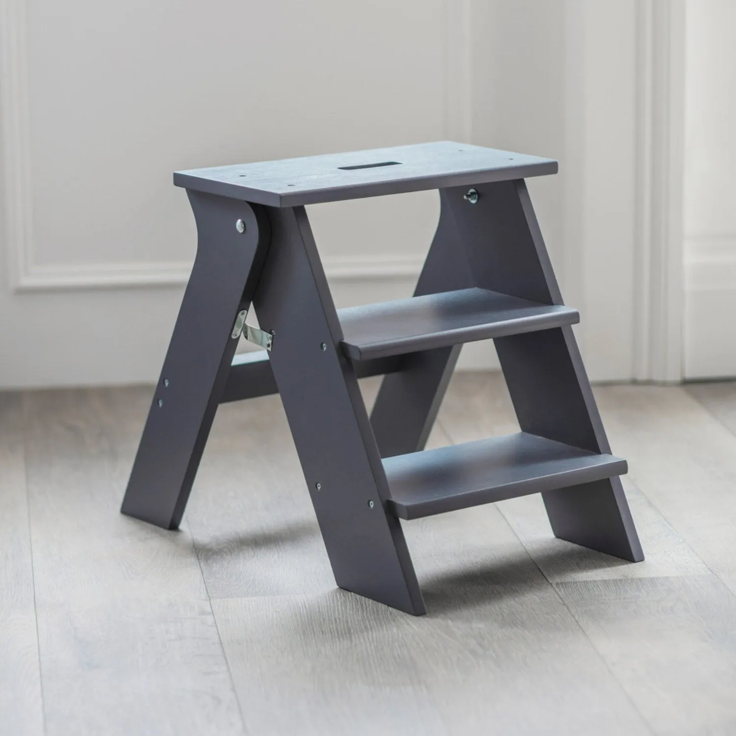 Step Stool in Charcoal by Garden Trading - Birch Plywood