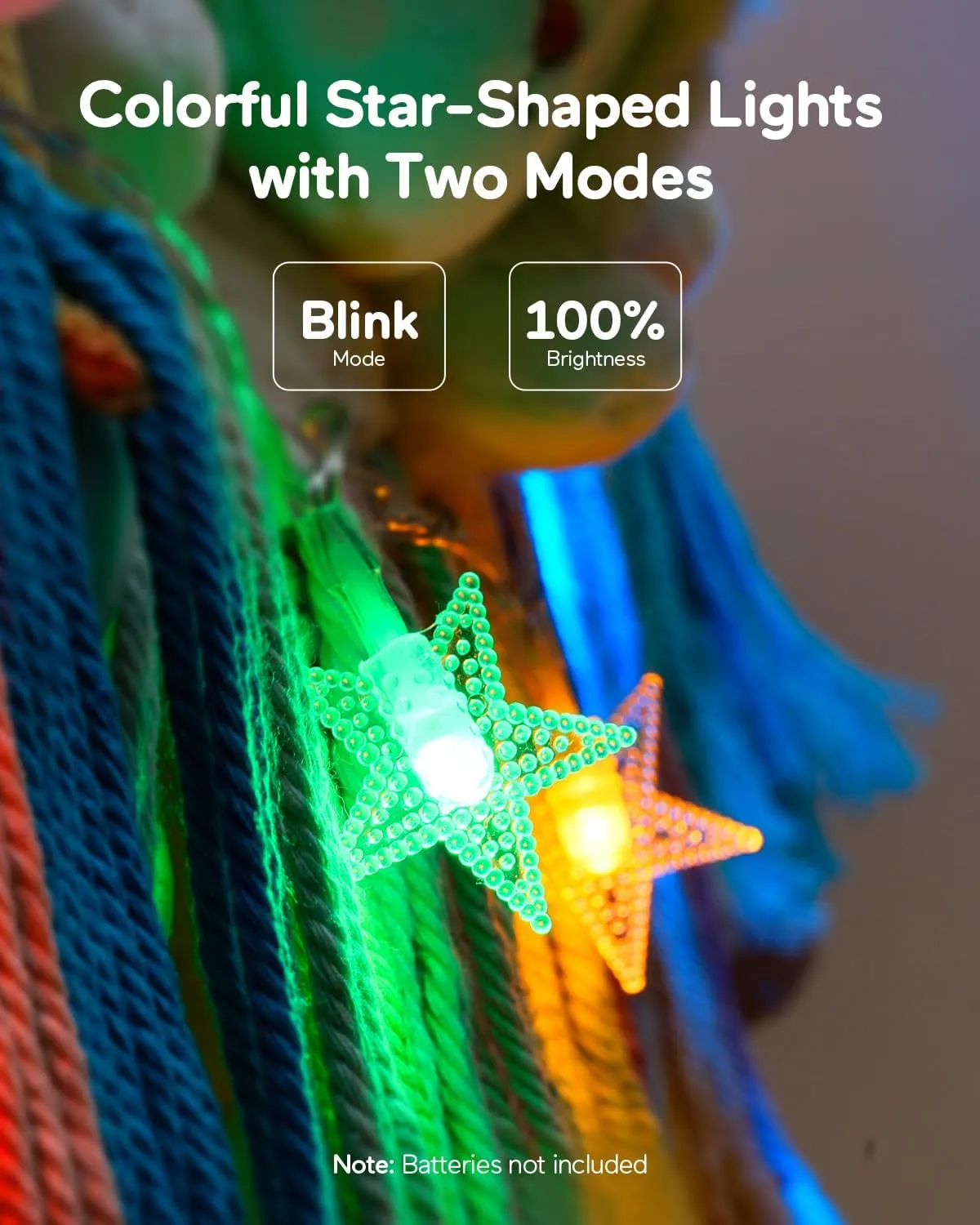 Stuffed Animal Hammock Net with Lights - Xlarge Wall Hanging Stuffed Animal Storage for Plushie Toys and Teddy Bears,Boho Stuffy Hammock for Kids Bedrooms Playroom Nursery