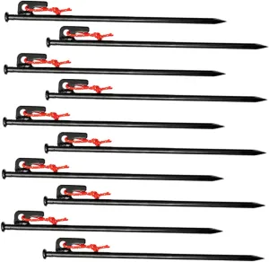Sturdy Tent Pegs Heavy Duty Metal Camping Stakes Tent Spikes Fixing Pegs