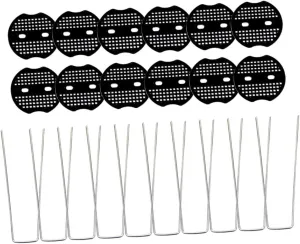 SUPVOX 15 Sets U Shaped Ground Stakes for Gardening and Outdoor Activities Durable Anchors for Tarp Tent and Landscape Edging Lightweight and Reusable Gardening Stakes