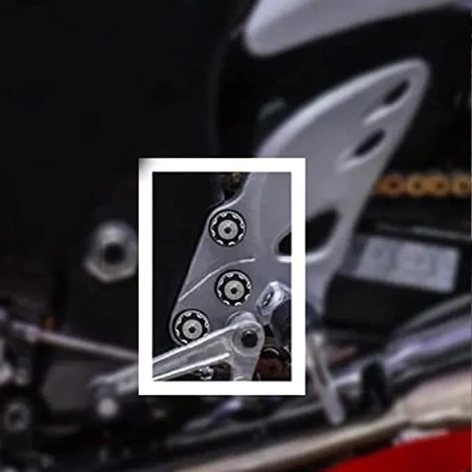 Suzuki Hayabusa Foot Pedal Peg Bracket Mount Foot Heel Pedal Screw Bolts AK-826053