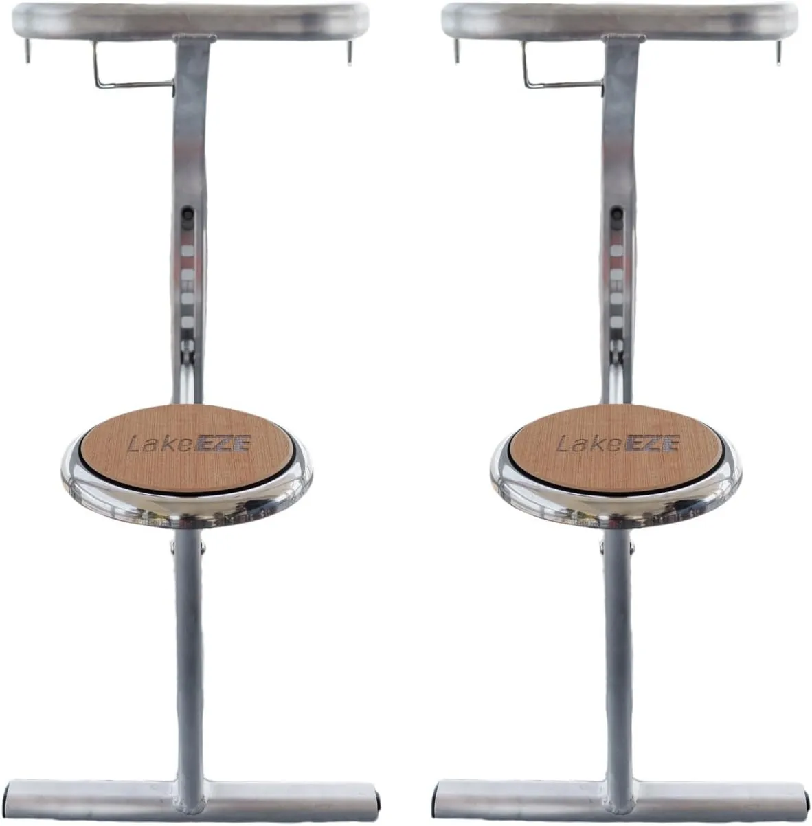 Swim Stool (Espresso Brown, Pair) – Premium Dock Accessory for Water Seating – Adjustable Height for Docks, Pools & Waterside Use – Built-in Cup Holder – UV-Resistant, Durable, Made in the USA