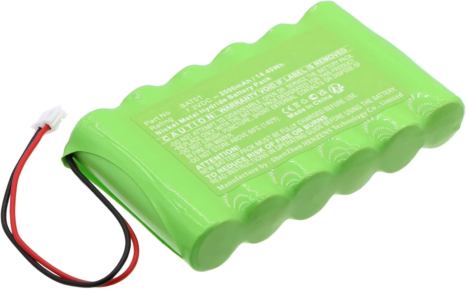 Synergy Digital Alarm System Battery, Compatible with Scantronic BAT01 Alarm System, (Ni-MH, 7.2V, 2000mAh) Ultra High Capacity, Replacement for Scantronic BAT01 Battery