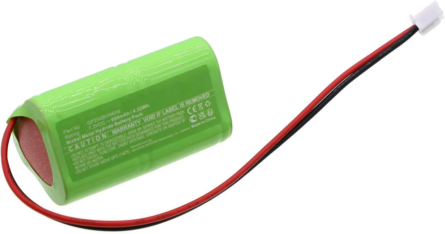 Synergy Digital Alarm System Battery, Compatible with Texecom Bell Box Sounder Alarm System, (Ni-MH, 7.2V, 600mAh) Ultra High Capacity, Replacement for Texecom GP250BVH6A6 Battery