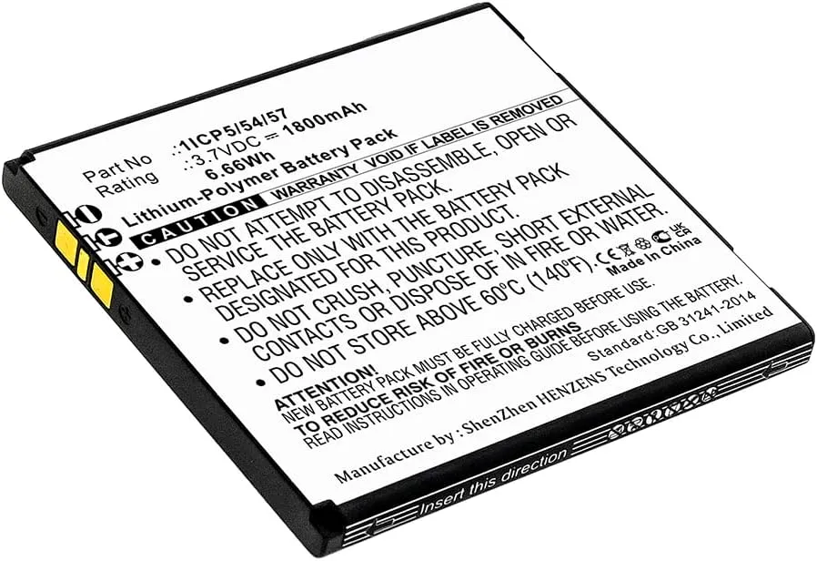 Synergy Digital Baby Monitor Battery, Compatible with Angelcare AC315 Baby Monitor, (Li-Pol, 3.7V, 1800mAh) Ultra High Capacity, Replacement for Angelcare 1ICP5/54/57 Battery