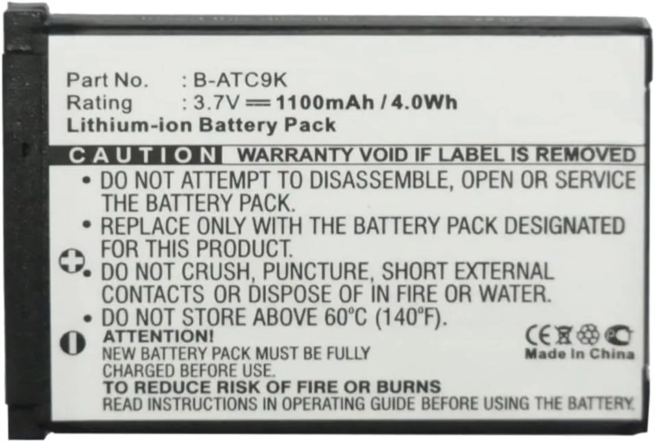 Synergy Digital Camera Battery, Compatible with Oregon Scientific B-ATC9K Digital Camera, (Li-ion, 3.7V, 1100mAh) Ultra High Capacity, Replacement for Oregon Scientific B-ATC9K Battery